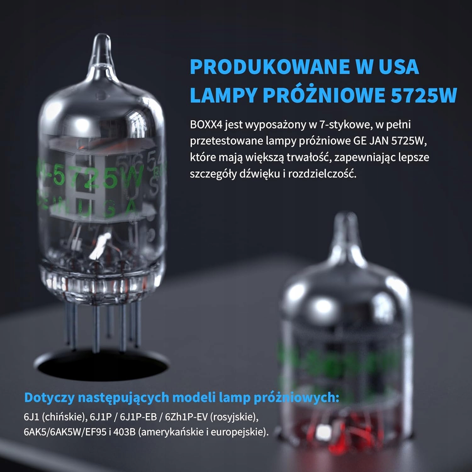 Wzmacniacz Fosi Audio BOX X4 z świecącymi na pomarańczowo lampami